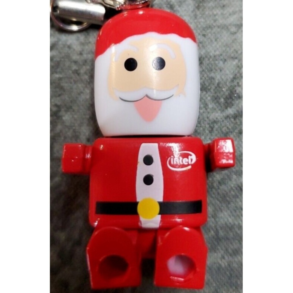 Intel Santa‎ Claus Micro People 4GB Vtg USB Flash Drive Christmas Tree Ornament